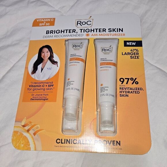 RoC, Multi Correxion, Vitamin C + SPF 30 Moisturizer, Revive + Glow, Pack Of 2 - Picture 1 of 6